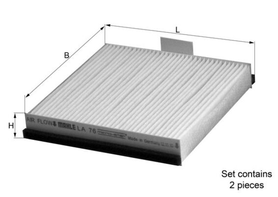 LA76/S, Filter, interior air, Cabin filter, MAHLE, 13095379, 1428, 16123190000/S, 17122X2, 19663, 1987431049, 21652687, 350203061640, 46301060, 50013789, 5303700, 6025300301, 60919663, 65107, 698290, 8300122X2, 830019N, ACE037, ADR162509, AH163, ALC5340, C18081, CAF213802, CAF44, CCF0009, CF8832, CU1931-2, DCF214P, E354, E916LI