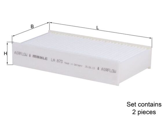 Filter, Innenraumluft - LA873/S MAHLE - 154705912720, 17575X2, 1987435055