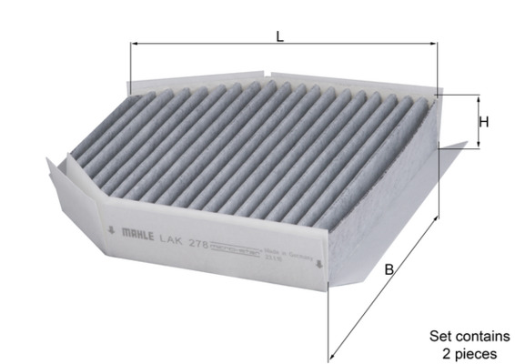 LAK278/S, Filter, interior air, Cabin filter, MAHLE, 0123200022/S, 10936181, 154067871960, 1987435508, 21652812, 2308300418, 30311012, 36181, 6082, 715621, 830227N, AHC407-2, CFA11717-2, CUK2241-2, DCF160K, E1919LC, EC6982, EKF298A, MC608-2, MS6419C, PCK83772, SA1197, A2308300418, CC1288, SAK197, V30311012