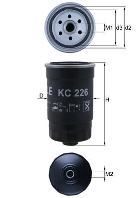 KC226, Kraftstofffilter, Kraftstofffilter, MAHLE, 1457434511, 153071762333, 2412200, 28143230001, 30H0011, 319111H900, 319112J000, 4589FS, 4819, 5217, 587725, ADG02326, BFF8111, CHY13014, CS739, DN1936, ELG5380, FCH11S, FG2042, FL28401, FN295, FSM4275, FT5854, H133I08, H70WK13, HDF670, HF649, J1330515, LVFF701, PP979/2