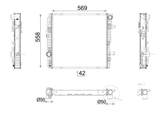 CR674000P, Radiator, engine cooling, Cooler, MAHLE, 0206.3011, 10576, 117M49, 134180N, 31002184, 376721271, 50587, 62794, 732984, 9705000403, KME184, ME2184, 62794A, 733422, A9705000403, 960630