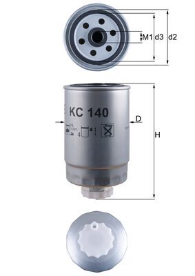 KC140, Kraftstofffilter, Kraftstofffilter, MAHLE, 0060816460, 04721303AA, 0986450116, 0K2KB13480, 109138, 110243, 11143230001, 161013303200, 190666, 190667, 24H2O00, 274448/130, 3009911, 4291FS, 4541, 46797378, 5072, 587713, 7690541, ADG02350, BF7976, BFF8057, CFF100403, CS490, DNW1991, ELG5266, FC911S, FN158, FP0560HWS, FP5600HWS