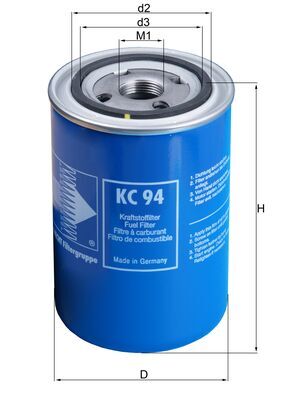 KC94, Fuel filter, Fuel filter, MAHLE, 0986450715, 108.121.09/130, 110027, 112125, 1341638, 154798209940, 2401000, 257FS, 32003, 4605, 5001, 95008E, BF7624, DN999, ELG5519, FF5297, FSM4119, FT5396, FT5598, GS5797, H17WK04, HDF408, LFF8093, M335, P505932, P5797, PP963, PSC84, S0310NR, SN5297