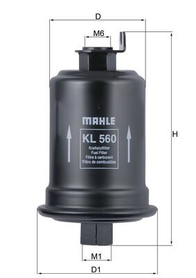 KL560, Fuel filter, Fuel filter, MAHLE, 0986450123, 2330016220, 33502, 61081, 6725, ALG6053, EP188, F44788, FIG7073, FS9160E, FT5375, G6858, GFI46053, J1332041, JFC299, VFF332, WK614/26, 2330016240, 986450123, G6859, GF657, J1332042, WK614/26X, 2330016280, F0123, 2330019225, 2330019325, 2330019425, 2330019525