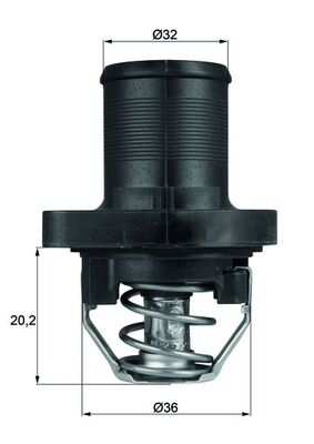 Thermostat, coolant - TI4789 MAHLE - 1336N5, 1336Q1, 180417