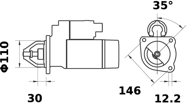 MS13, Starter, Starter, MAHLE, 0001218174, 42498678, 438169, 8EA737578-001, 943251574, D7R61, LRT00138, 0001218774, 458192, 99451753, CS1118, MSR5068, 0986017490, 600909