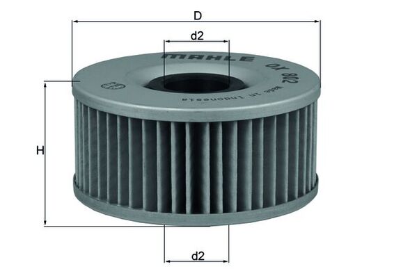 Ölfilter - OX802 MAHLE - 1L91344090, 2551600, KN144