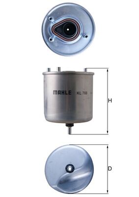 KL788, Kraftstofffilter, Kraftstofffilter, MAHLE, 11143230003, 153071760670, 1611659480, 2412700, 3005536, 4118700809, 48553, 5058, 9672320980, ADT323100, CS762, DN2715, EFF246, ELG5406, F026402862, FC536S, FN292, FP5938, FS9201E, H350WK, HDF625, J1332105, LVFF702, M631, MN982655, N1332105, P11047, PP974/6, QFF0356, RN507