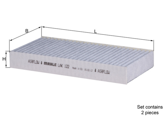 LAK122/S, Filter, interior air, Cabin filter, MAHLE, 0986AF5149, 5415200, 80000148, 80292S7A003, ACE113-2, CFA9819-2, CUK23272, J1344008, JFAAH06, MC566-2, 1987435549, 80292S7A508