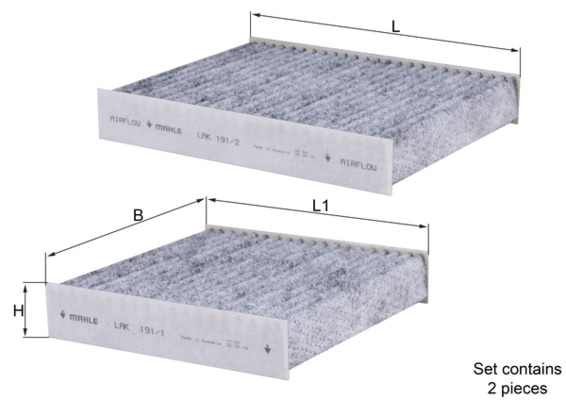 Filter, Innenraumluft - LAK191/S MAHLE - 154703288650, 1609428180, 1609998780