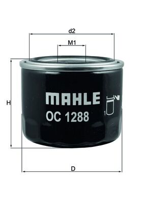 OC1288, Olejový filtr, Olejový filtr, Filtr olej., MAHLE, 90915YZZS2, F026407200, FT7540, W6019, SU00300311