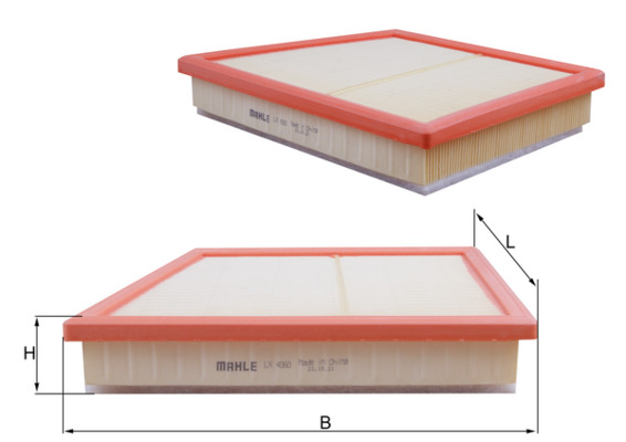 Air Filter - LX4060 MAHLE - 13717619267, 13718692202, 153071762360