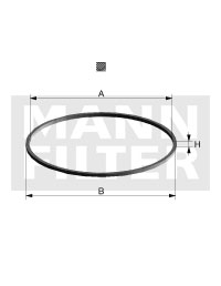 DI 75-00, Dichtung, Ölfilter, Filter, MANN-FILTER, 0004770980, H2K-11, KN12-75x3,2x3, 0004773380, 0004773580, A0004770980, A0004773380, A0004773580