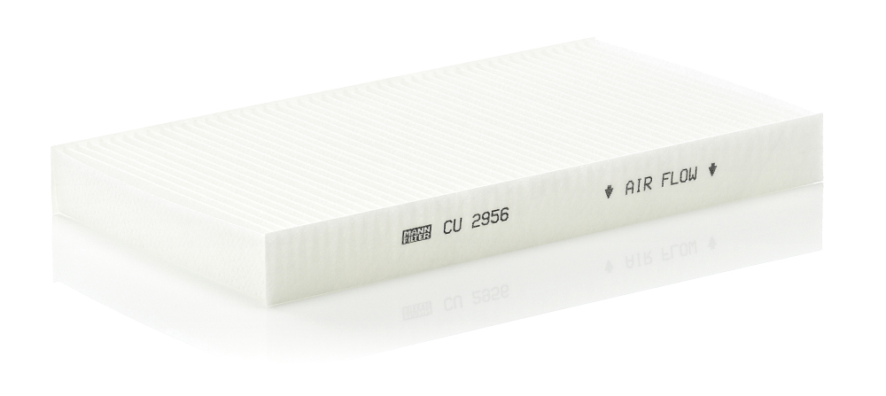 CU 2956, Filter, interior air, Cabin filter, MANN-FILTER, 2995965, 500314688, 014F, 020.044-00A, 030787120, 10.26.10/20, 11510, 1481, 1521982, 17243, 1987435131, 4253-AC, 716030, 7.74106, 8300243, 830074N, 8671014161, AC2831, AF26213, C18146, CCF0309, CUK2956, E1947LI, E805, EKF373, K1156, LA152, NC2148CA, P784479, PU1095E