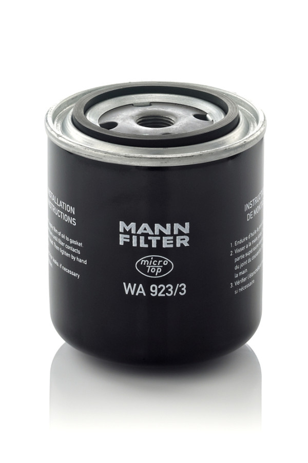 WA 923/3, Coolant Filter, Filter, MANN-FILTER, 1055916M1, 1295263H1, 130-3536, 1535350, 1907694, 1930549, 20097332-9, 209606, 2266565, 2288213, 23507545, 24071, 29.002.00, 31701003, 35312396, 4029089, 4127340, 427713C1, 70681546, 7361501, 74029089, 7.60101, 7701, 9414101017, 961028, AR87114, BW-2001, BW5134, CFP170018, CW751/1