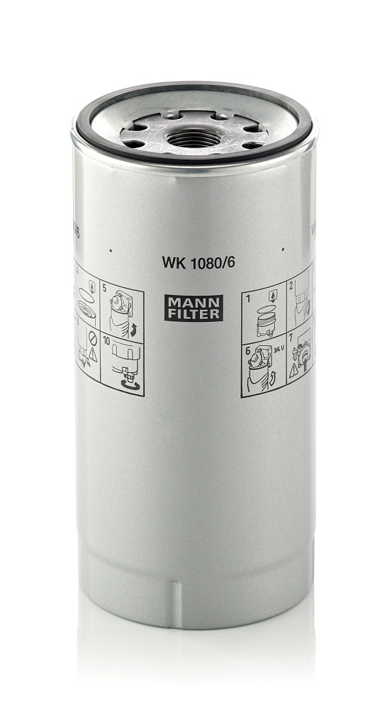 WK 1080/6 X, Fuel filter, Fuel filter, MANN-FILTER, 0004771702, 1.12277, 1517545, 1780730, 20754418, 24.479.00, 30006, 3905873M91, 4395038, 4645-FS, 7420754418, 95151E, BF46105-O, DGM/K30651, DNW2515, F026402138, FI10218/6x, FP6061, FS19737, H7160WK30, K117927N50, KC375, P955607, PDS194, PFF5603, PP967/6, SFC-5302-30, 1535516, 2.12377, 21380500