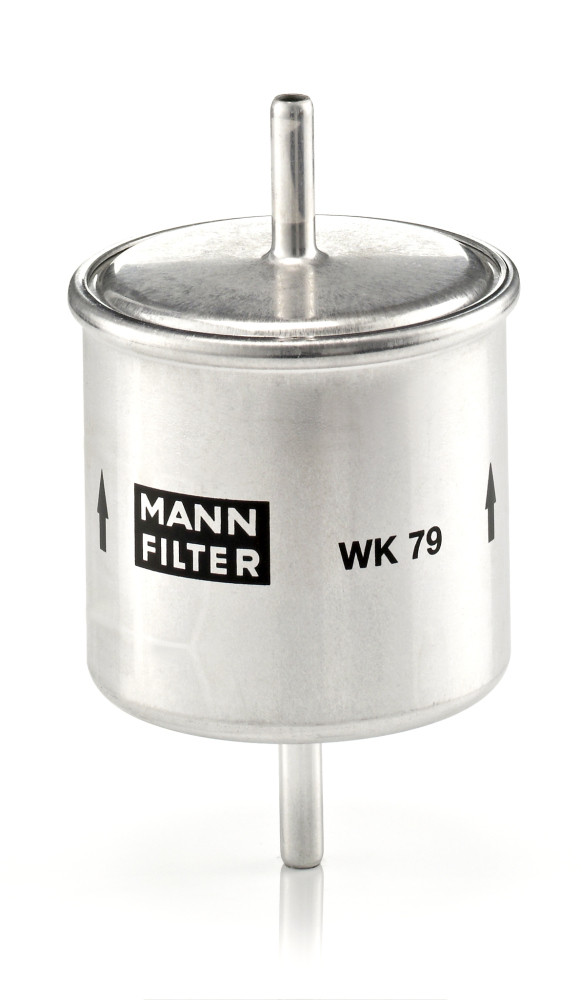 WK 79, Fuel Filter, Fuel filter, MANN-FILTER, 1022150, 1E03-20490, 1094371, 1E05-13-490A, 1E05-13490, 6594603, 92FB9155AB, 92FB9155-AA, XS619155AA, 0450905324, 152071760685, 30-03-388, 31.514.00, 33097, 4064, 50013524, 587007, 61019, 62600, 6708, 7143230001, 7790064, ADM52324, AG-6018, AK10-F, ALG-885, CFF100218, E514, E59, EFF009