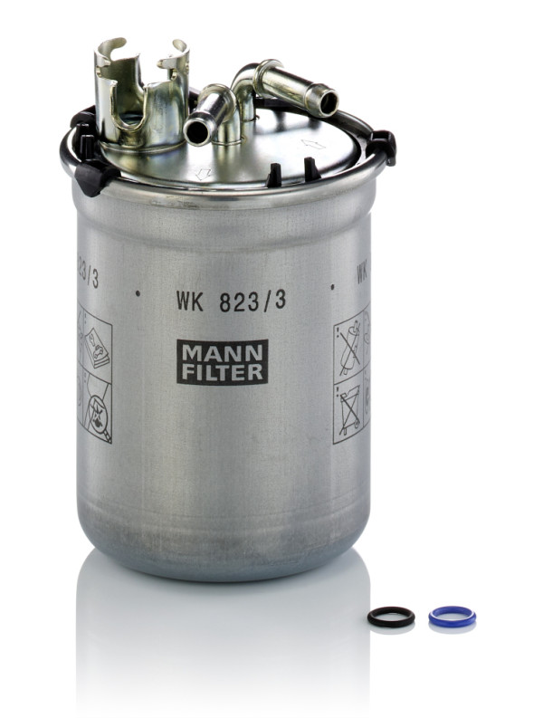 Palivový filtr - WK 823/3 X MANN-FILTER - 0450906426, 1003230013, 100481