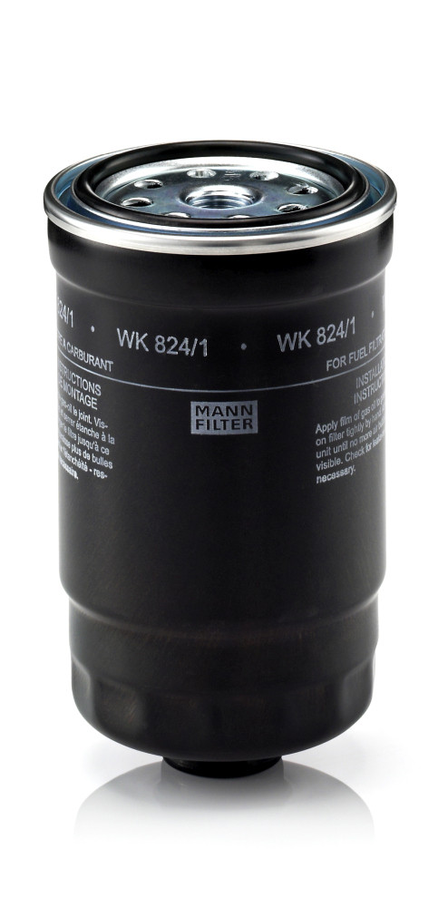 WK 824/1, Fuel Filter, Fuel filter, MANN-FILTER, 31922-2E900, 31922-2EA00, 31922-C8900, 31922-3A810, 31922-3A850, 0986AF6188, 24.443.00, 28-143230001, 30-H0-011, 4589-FS, 4819, 587725, 63505, ADG02326, ALG-2081, CHY13012, CS739, DN1936, ELG5380, FC-H11, FI8153/1, FT5854, GB-6240, GFE5478, GS10325, H70WK13, HDF614, HF-649, J1330515, KC226