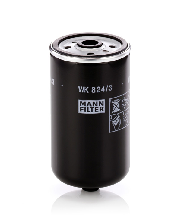 WK 824/3, Fuel Filter, Fuel filter, MANN-FILTER, 31922-2B900, 31922-3E10A, 319222-B900, 31922-3E300, S319222B900, S319222B900E, 0986AF6190, 30-0H-H03, 37-143230001, 4275-FS, 4919, 587735, 63504, ALG-2158, CFF100493, CS767, DN2703, EFF222, ELG5382, FC-016, FC-H03S, FP5921, H707WK, HDF592, HF-629, J1330519, KC101/1, LVFF692, M625, MP4091