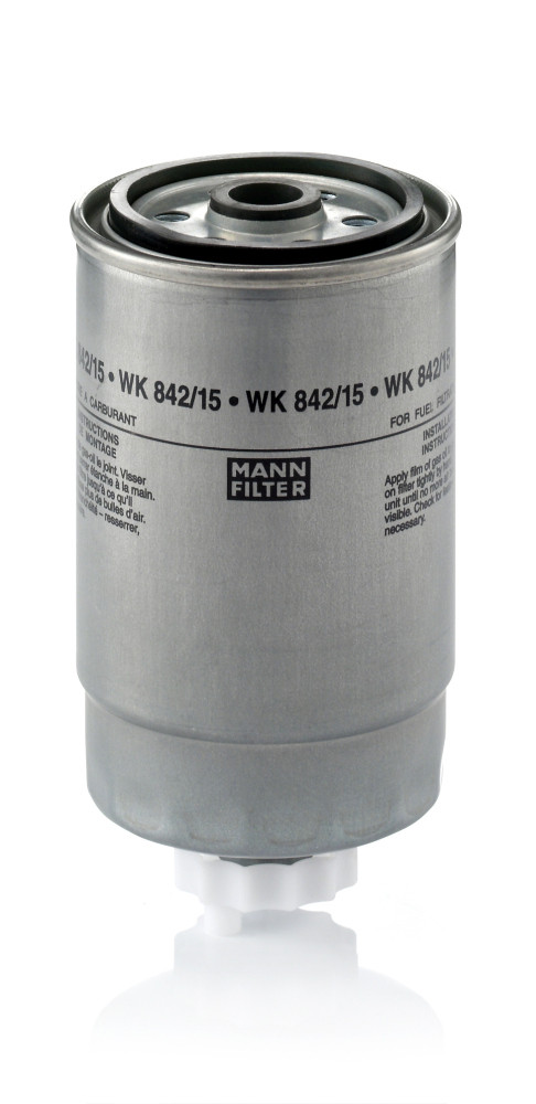 WK 842/15, Fuel Filter, Fuel filter, MANN-FILTER, 1337724080, 1457434455, 24.H20.02, 30749, 4704, 70930749, 71760149, 7690704, DNW1997, EFF195, ELG5303, F68241, FN802, KC221, M717, PS9845WST, S2H2ONR, WS-1004, 24.H2O.02, N4455