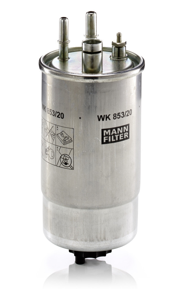 WK 853/20, Fuel Filter, Fuel filter, MANN-FILTER, 1542785, 77363804, 1578143, 153071760220, 24.ONE.00, 30-00-0201, 30758, 4283-FP, 4830, 587543, 63026, 70930758, 9S51-8N169-BA, ADL142302, BF46052, CFF100503, DNW2500, EFF177, ELG5326, F026402049, F90006, FC-0201S, FCS723, FN389, FP5760HWS, GS24/00, H303WK, HDF628, KL566, M295