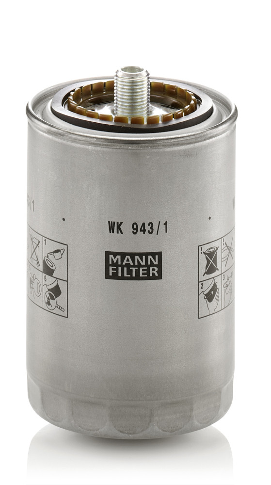 WK 943/1, Kraftstofffilter, Kraftstofffilter, MANN-FILTER, 0010920201, 0010920301, 1181691, 4647-FS, 51.12503-0015, 864315-7, FF5646, H34WK, KC218, LFF8774, 50014647, 51.12503-0025, 51.12503-0027, A0010920201, A0010920301