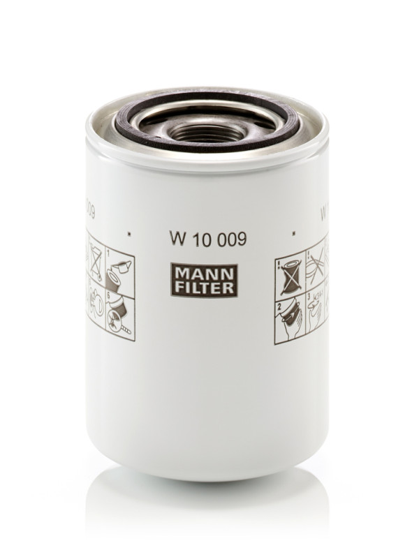 W 10 009, Filter, operating hydraulics, Oil filter, MANN-FILTER, 172A64-73780, 44524021, 51663, 85663, 87300194, BT260-10, HF6005, HSM6027, LP6005, P556005, SBA340500900