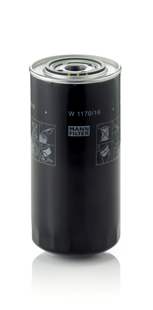 W 1170/16, Olejový filtr, Filtr, Filtr, MANN-FILTER, 4324909, LF3346, LFP2229, P551604, SE111B, SE111P