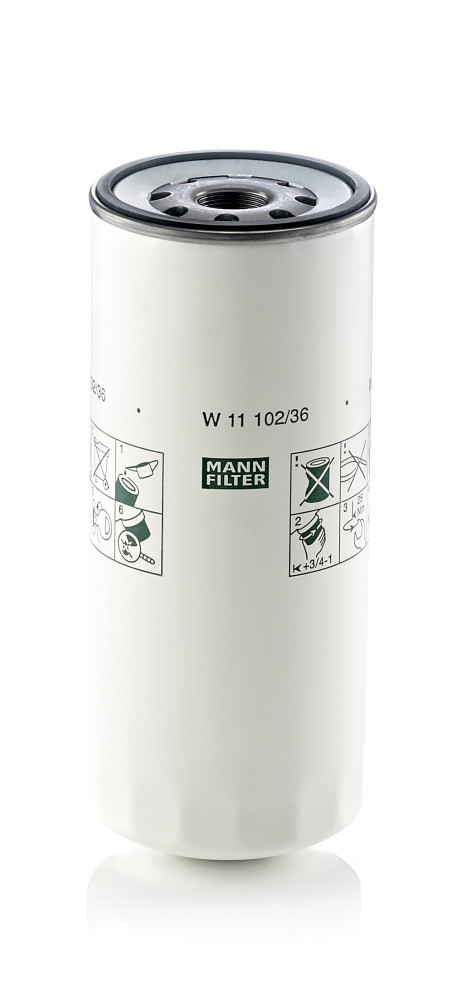 Oil Filter - W 11 102/36 MANN-FILTER - 0003600140, 21707134, 5011417