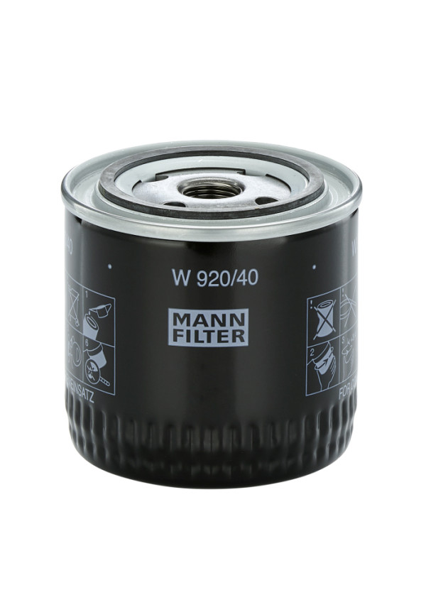 W 920/40, Filter, operating hydraulics, Filter, MANN-FILTER, 10654074, 56457, LF3378