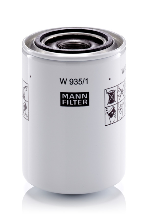 W 935/1, Filter, operating hydraulics, Filter, MANN-FILTER, 085-0261, 1134975, 150794A1, 1535327, 15510-35110, 1551035110, 1560-515-272-00, 1963357C1, 19682581000, 219659M1, 2446U141S2, 31E90126, 32701-37950, 361-601-1120, 3621294M1, 4363399, 50/005302, 51664, 6653336, 7033616, AH80061, BT260, FH-51, H17W22, HC-8805, HF6005, LFH4943, P1657, P556005, SO8355H