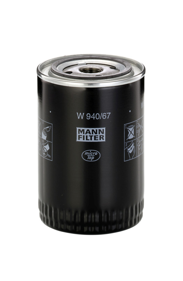 W 940/67, Oil Filter, Oil filter, MANN-FILTER, 0007967170, 265-40249, 1535336, 1-M00146, 4612130063, BT216, H419W, LF701, OP563, WL7114, 80-M00146