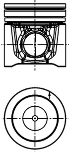 40040600, Piston, Complete piston with rings and pin, KOLBENSCHMIDT, 3135M141, 4115P105, 4115P115, U5PR0058, U5PR0060, 105144, 105143