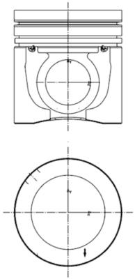 40100600, Kolben, Kolben komplett mit Ringen und Bolzen, KOLBENSCHMIDT, 20451076, 0380800, 131013, 87-123200-00, A350604STD, 131L19, 20509929, 20515376, 276939, 8712320000