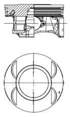 40199600, Kolben, Kolben komplett mit Ringen und Bolzen, KOLBENSCHMIDT, 55567934, 55567935, 55567940, 55567941, 55574537, 55576441, 623596, 623597, 625012, 011PI00105000, 080235, 80325, 80L161