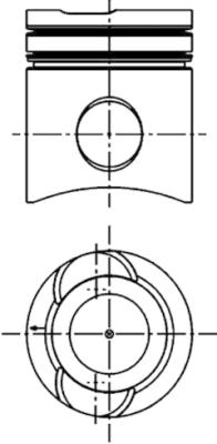 40275600, Piston, Complete piston with rings and pin, KOLBENSCHMIDT, 1302559, 1321625, 0614900, 127008, A350596STD, 127L21