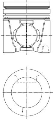 41166600, Kolben, Kolben komplett mit Ringen und Bolzen, KOLBENSCHMIDT, 0385700, 20485939