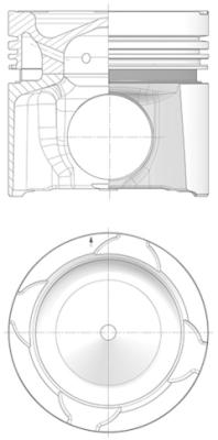 40393601, Piston, Complete piston with rings and pin, KOLBENSCHMIDT, 1783665, 1793665, 1825267, 213PI00109000, 87-432500-00, STU130135, 130135