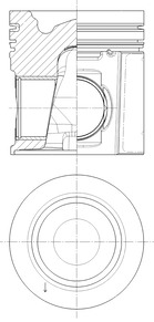 Piston - 41010600 KOLBENSCHMIDT - 1929521, 2237184, 2247271