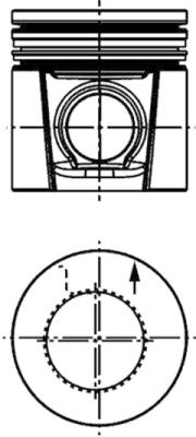 40678600, Piston, Complete piston with rings and pin, KOLBENSCHMIDT, 105051, 4115P025, 105143