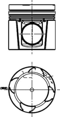 40733600, Piston, Complete piston with rings and pin, KOLBENSCHMIDT, Tatra Daf CF85.360 Phoenix 360 Euro 4/5, 1780256, 1814008, 1853927, 1865030, 87-437500-00