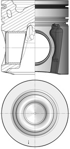 Piston - 41219600 KOLBENSCHMIDT - 130183, 1781757, 2061894