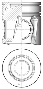 41220600, Piston, Complete piston with rings and pin, KOLBENSCHMIDT, 130183, 2147220