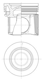 41677600, Kolben, Kolben komplett mit Ringen und Bolzen, KOLBENSCHMIDT, 1783553, 2205026, 2779858, 41901600