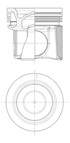 41752600, Piston, Complete piston with rings and pin, KOLBENSCHMIDT, 2779659