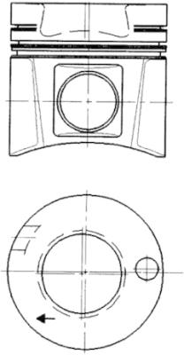 90220602, Piston, Complete piston with rings and pin, KOLBENSCHMIDT, 4220300717, 4220300817, 4420300617, 4420300717, 4440301017, A4220300717, A4220300817, A4420300617, A4420300717, A4440301017, 0037400, 128043, 80-1048-00, 0037600, 128043+RI, 128L47, 128L75, 12832101212800, 12832-1012-12800, 37400, 37600