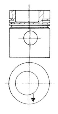 90532610, Kolben, Kolben komplett mit Ringen und Bolzen, KOLBENSCHMIDT, 00279.., 097019, 00279, 279