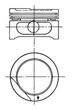 90556623, Piston, Complete piston with rings and pin, KOLBENSCHMIDT, 624201, 90295886, 0111011, 079120, 111011