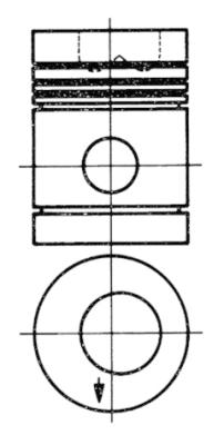 91354600, Píst, Kompletní píst - včetně kroužků a čepu, Píst komp.D 70/kom.55,00mm, KOLBENSCHMIDT, 466070, 466071, 466072, 466073, 466074, 466075, 466076, 7466070, 0375300, 105063, A350133STD, 104L5, 105063+++B1F1RI1P42, 10403100110477, 10403-1001-10477, 375300, A350133